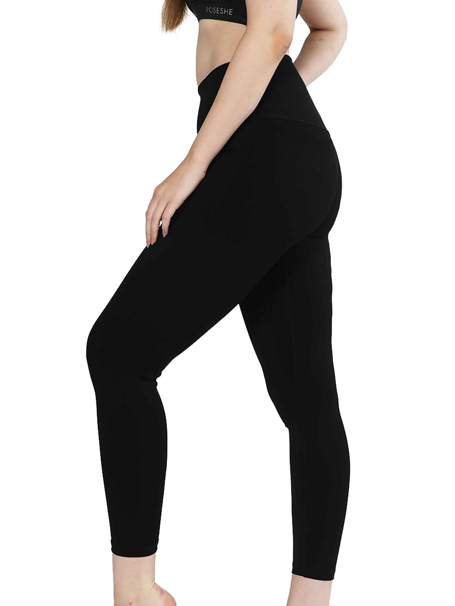 POSESHE Women's Plus Size Yoga Pant, Basic Leggings for Workout, S-5XL