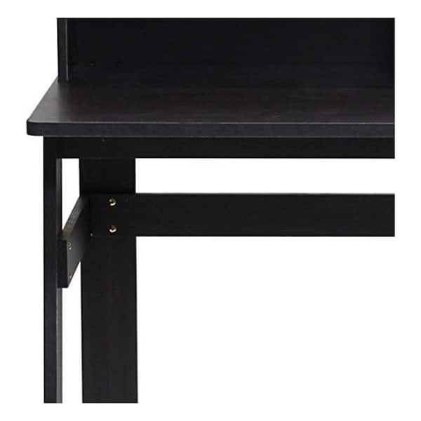 32 in. Rectangular Espresso Computer Desk with Hutch