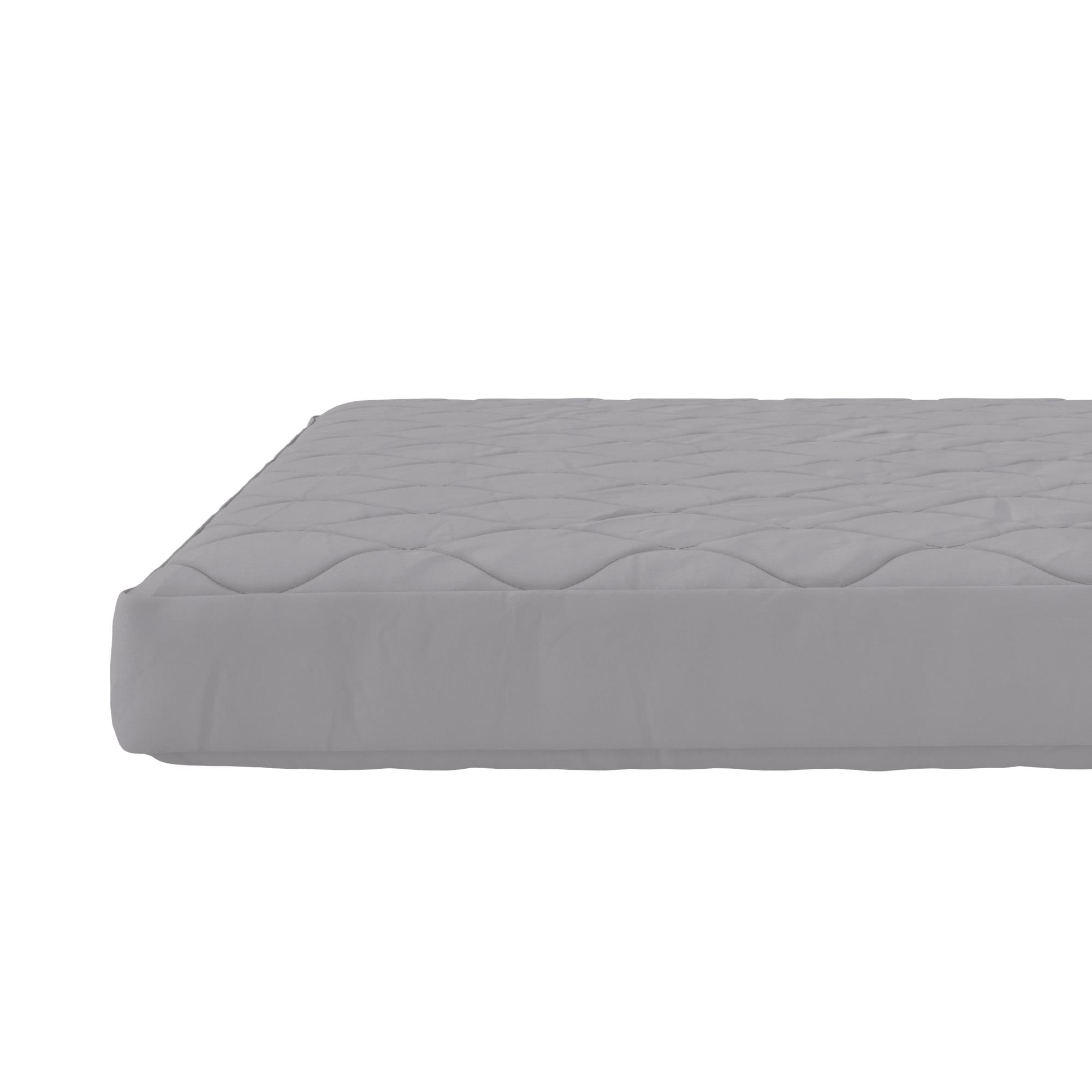 Value 6 Inch Thermobonded Polyester Filled Quilted Top Bunk Bed Mattress, Twin, Gray