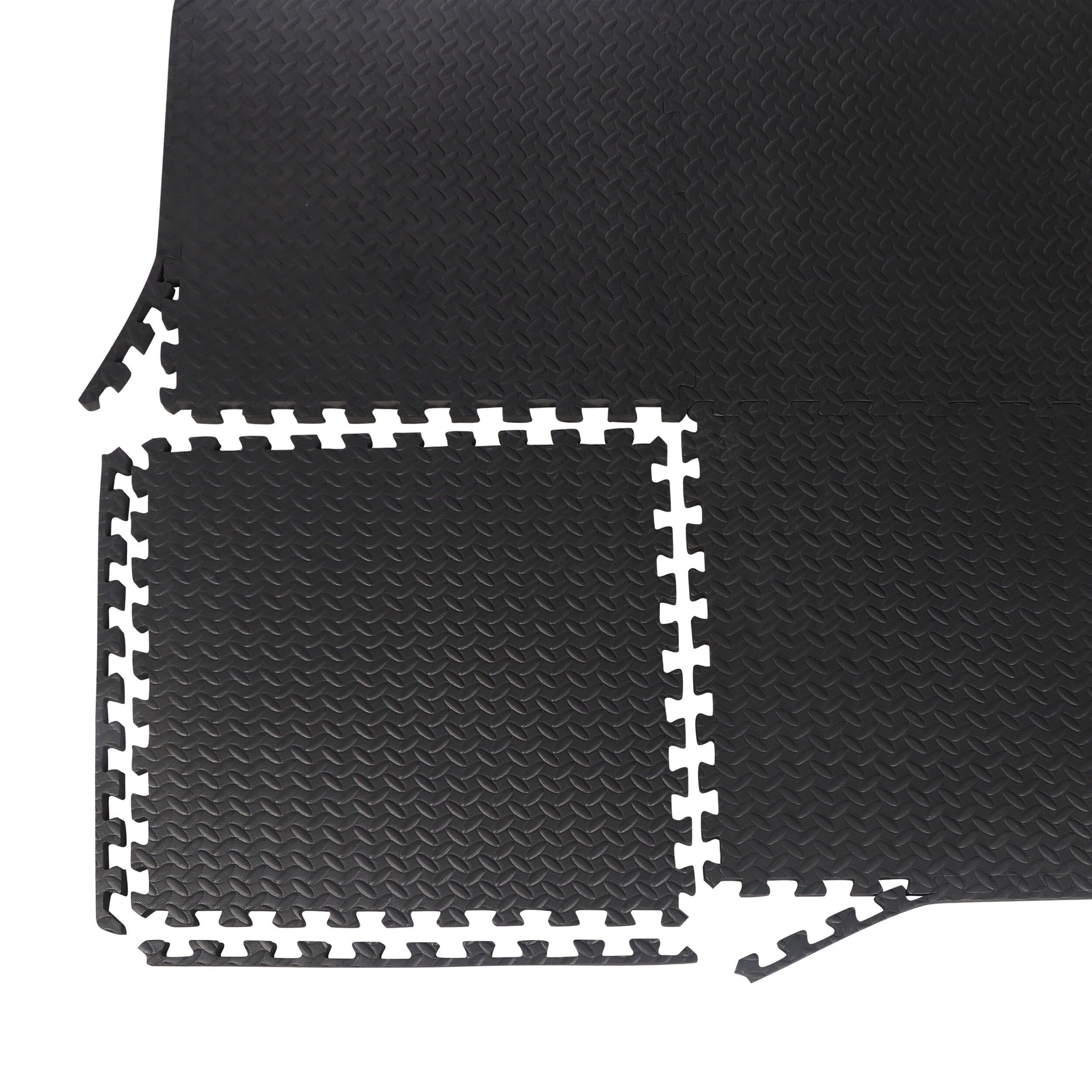 ZenSports 24PCS Interlocking EVA Foam Tiles, Puzzle Exercise Mat Home Gym Flooring Mat 3/4’’ Extra Thickness 96 Sqft. Black