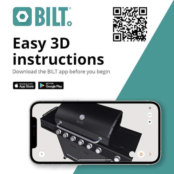 6-Burner Natural Gas Grill in Matte Black with TriVantage Multi-Functional Cooking System