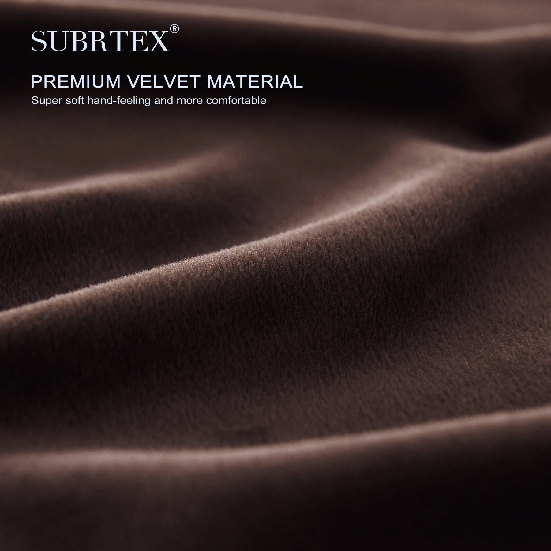 Subrtex 4-Piece Velvet Plush Stretchy Sofa Slipcover with Separate Cushion Covers (Chocolate, Sofa)