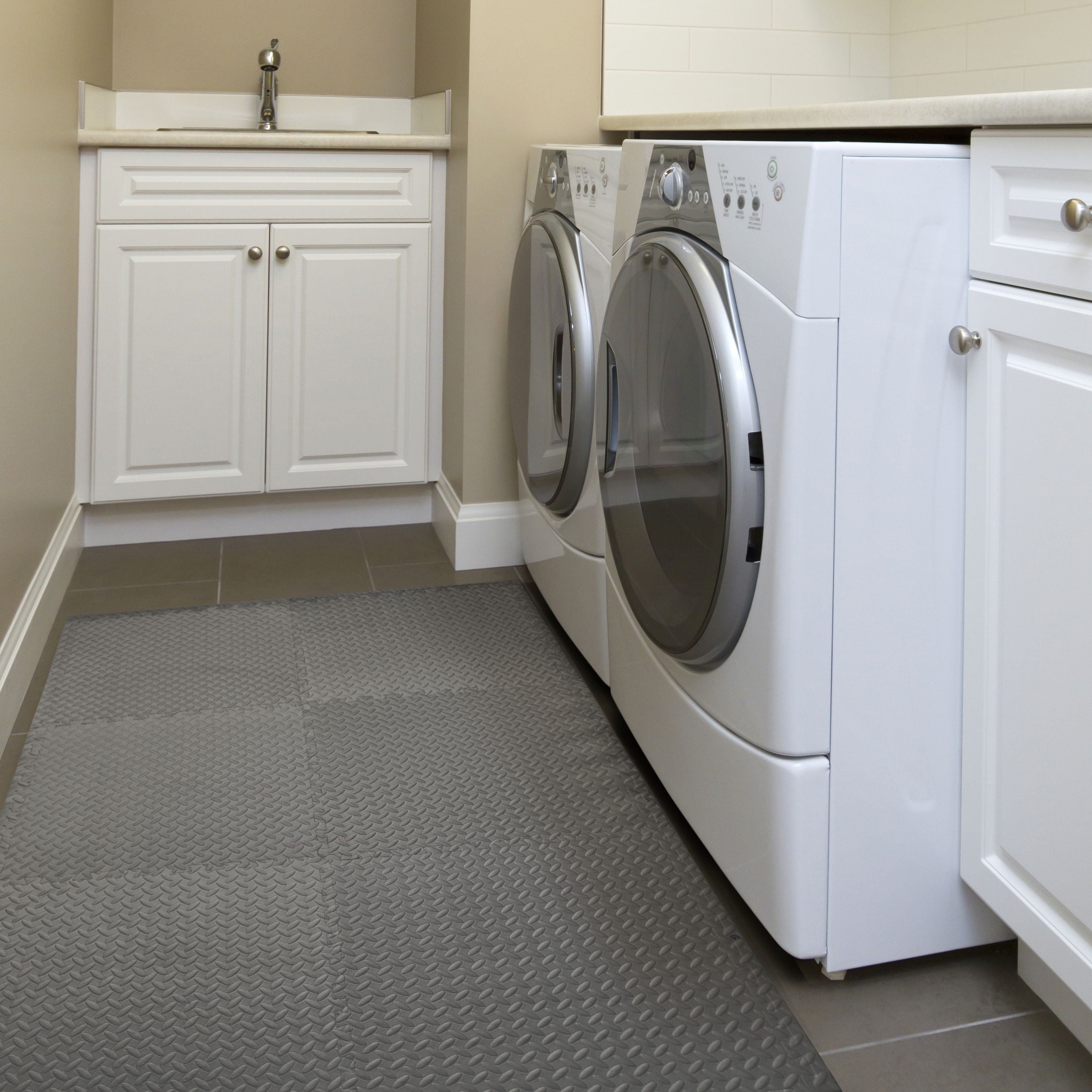 CAP Barbell High Density Interlocking Puzzle Mat, .50-in Thick EVA Foam Exercise Gym Flooring, Black, 6 Pieces, 20.78 Sq ft