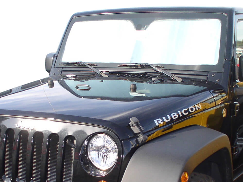 HeatShield, The Original Windshield Sun Shade, Custom-Fit for Jeep Wrangler SUV 2007-2017, Silver Series