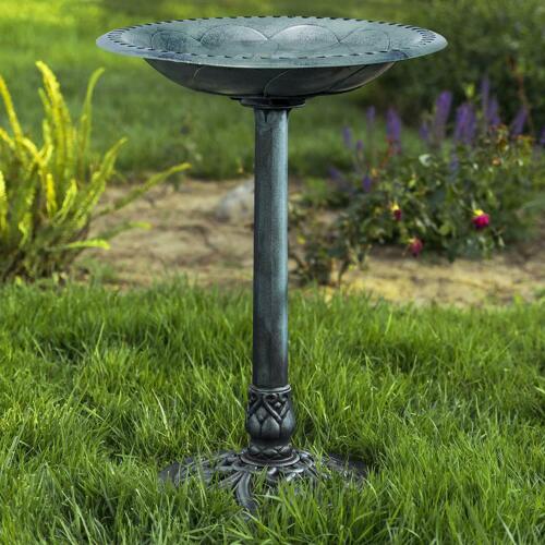 Bird Bath Garden Decor - Pedestal Styled Frost Resistant