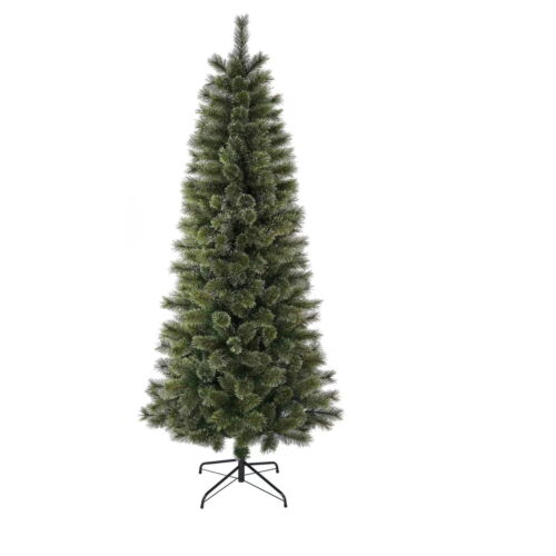7' Unlit Artificial Brighton Cashmere Christmas Tree with Tree Stand Home Decor