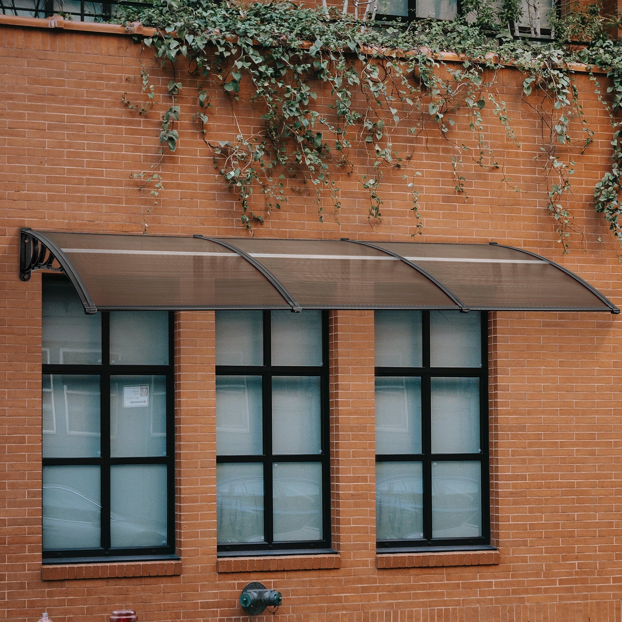 MCombo 10 ft. W x 3.5 ft. D Window & Door Awning Polycarbonate Canopy