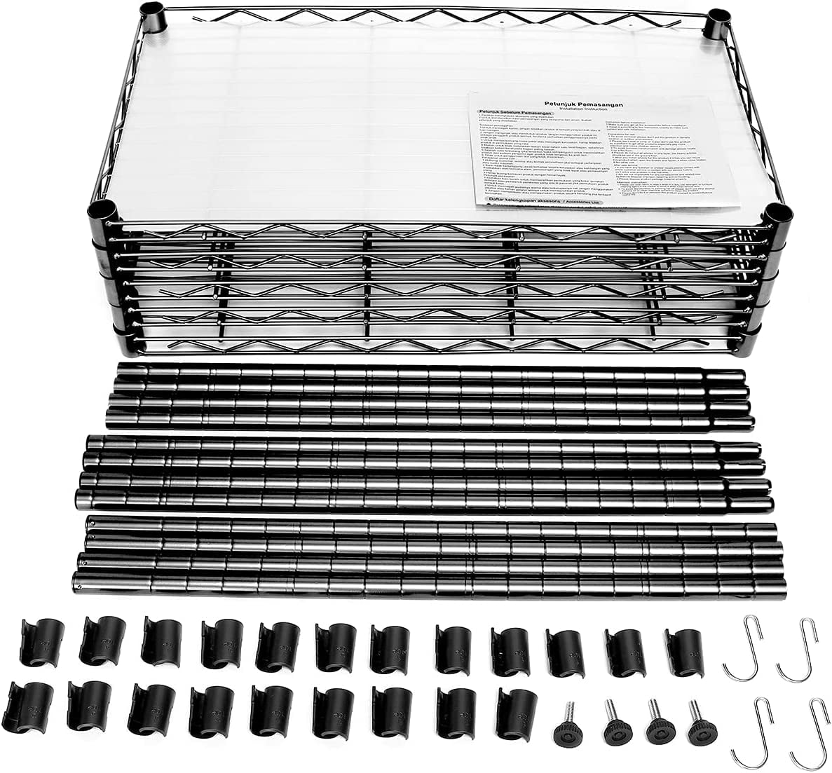 Vebreda 5-Tier Wire Shelving Unit, 21.7