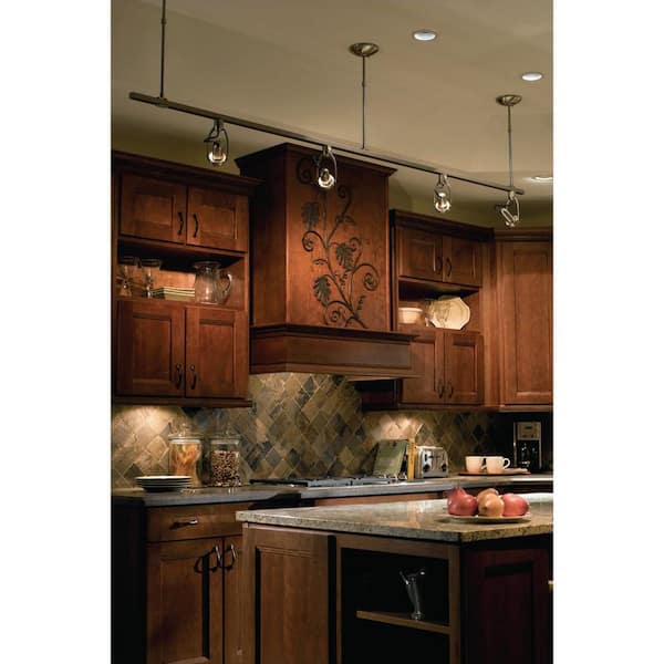 Alpha Trak Collection 1-Light Brushed Nickel Track Lighting Head