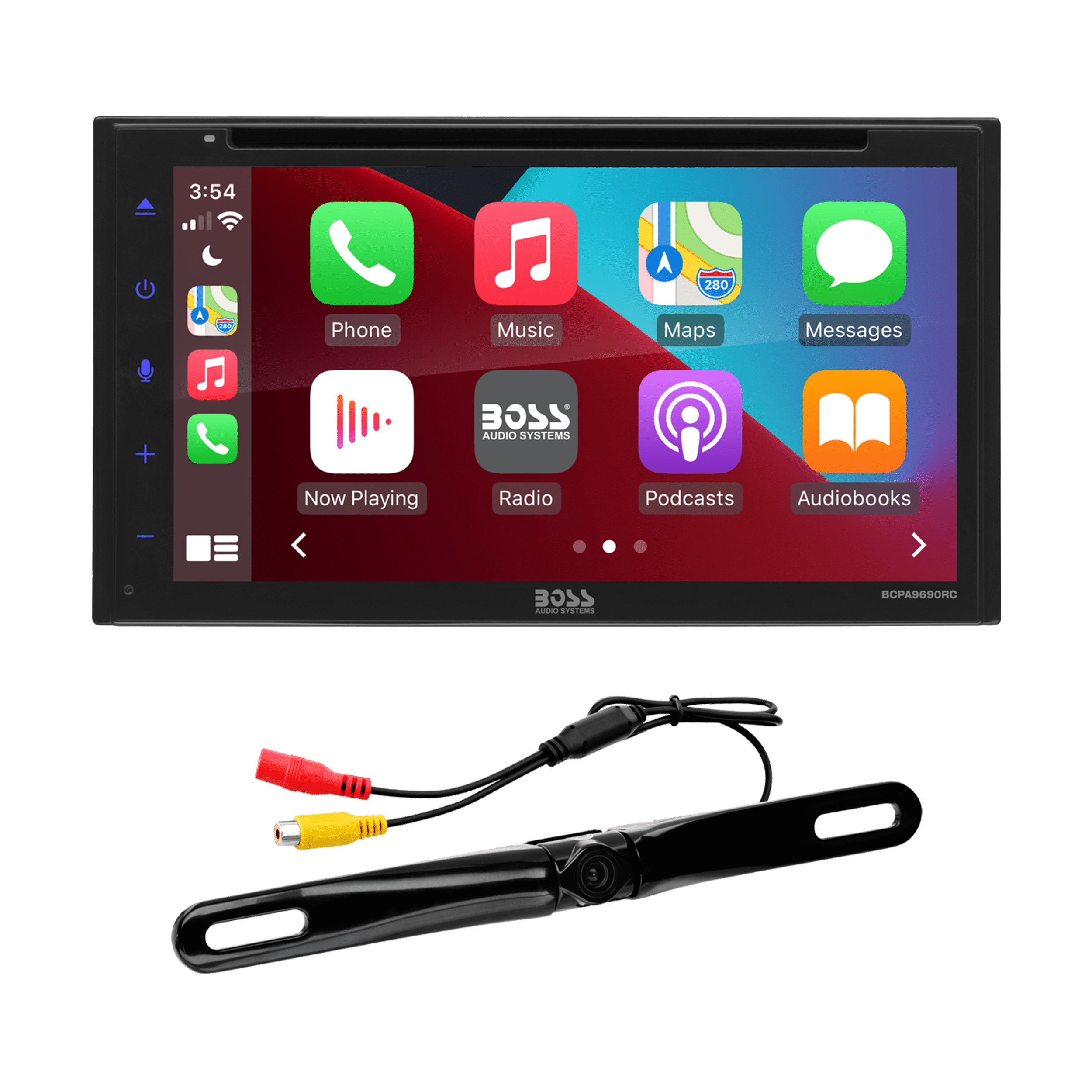 BOSS Audio Systems BCPA9690RC 6.75” Apple CarPlay Android Auto Car DVD Player