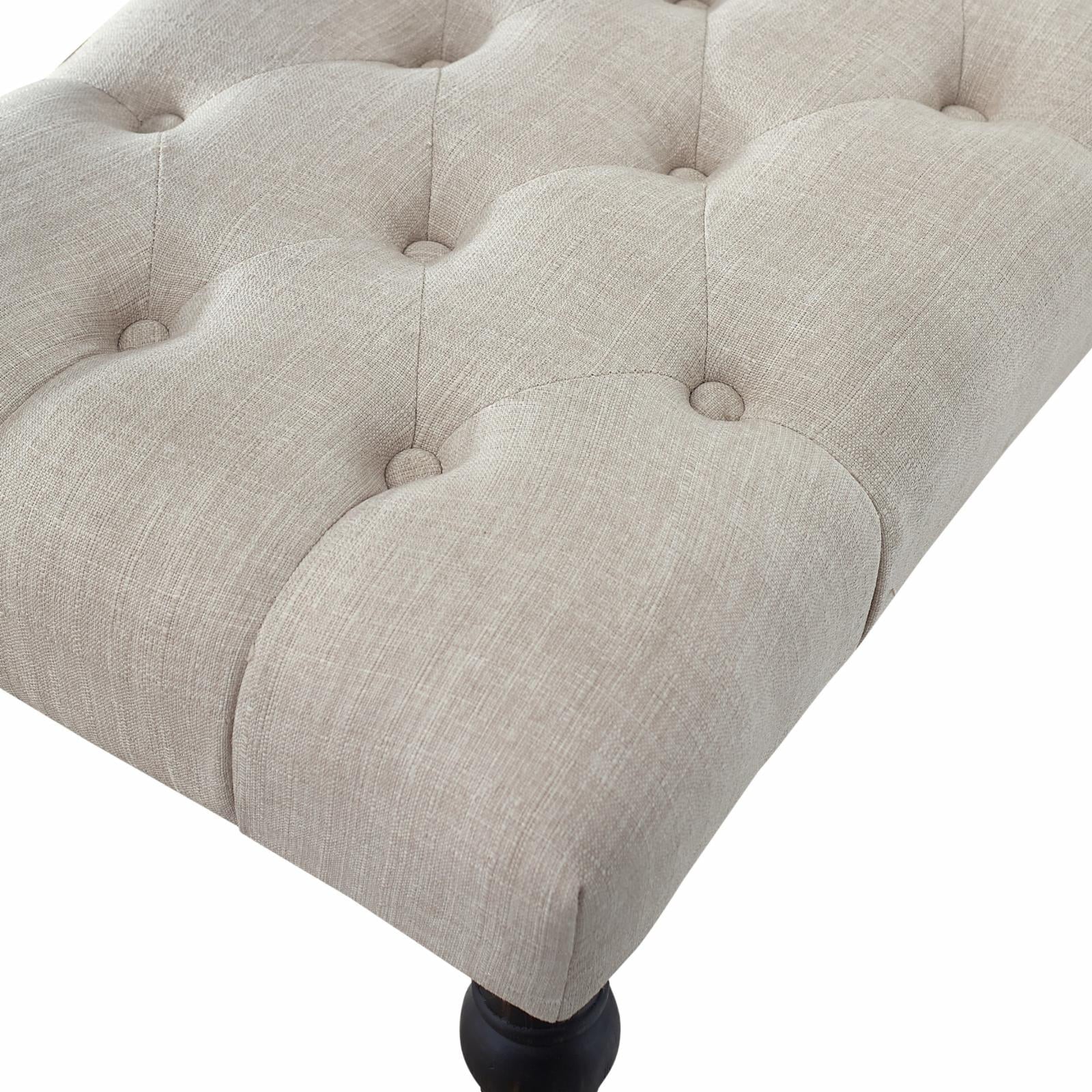 Roundhill Furniture Leviton Fabric Tufted Dining Bench