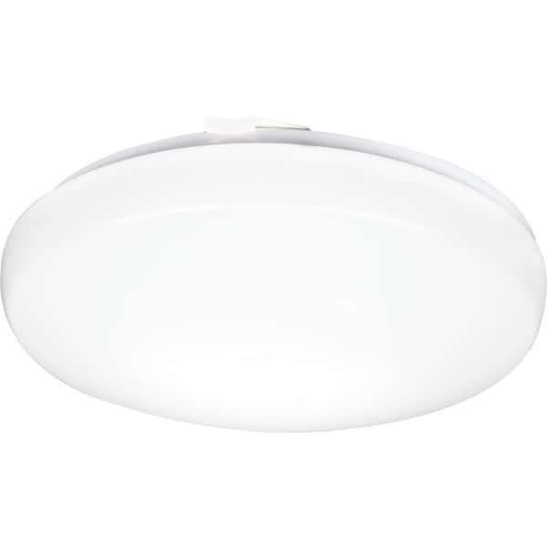 11 in. White LED Low-Profile Residential Round Flush Mount