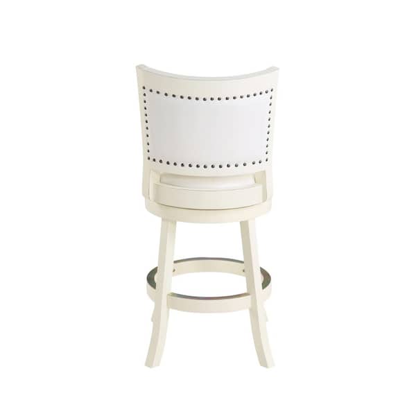 Bristol 24 in. Cream Swivel Cushioned Bar Stool