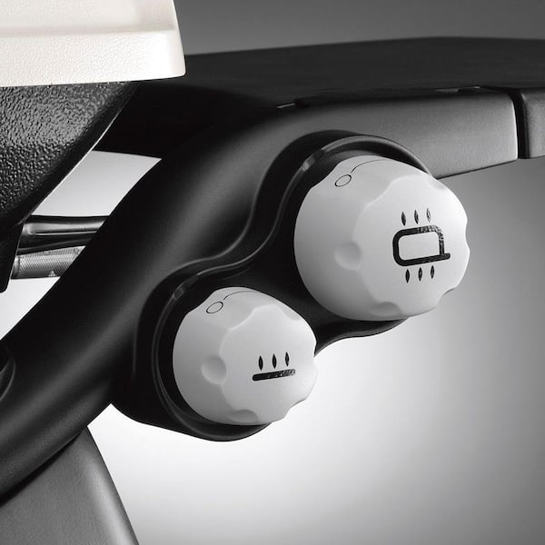 Q 3200 2-Burner Propane Gas Grill in Titanium with Built-In Thermomter