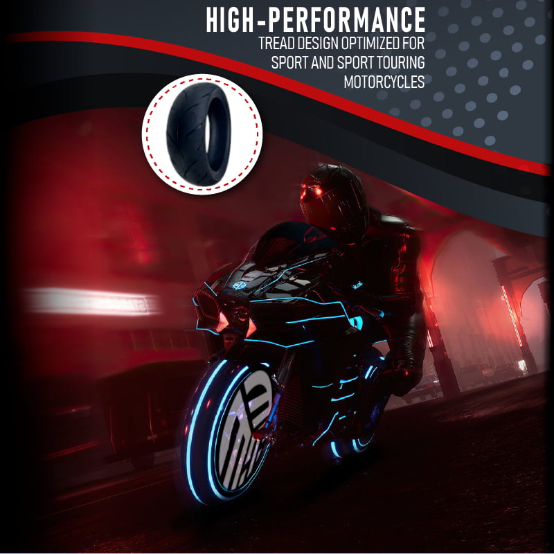 190/50-17 MMT® S1-XX Rear Motorcycle Tire 75W 190/50ZR17 (DOT 2123)