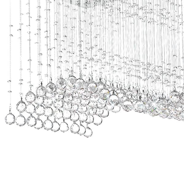 Twinkle 11 Light Flush Mount With Chrome Finish