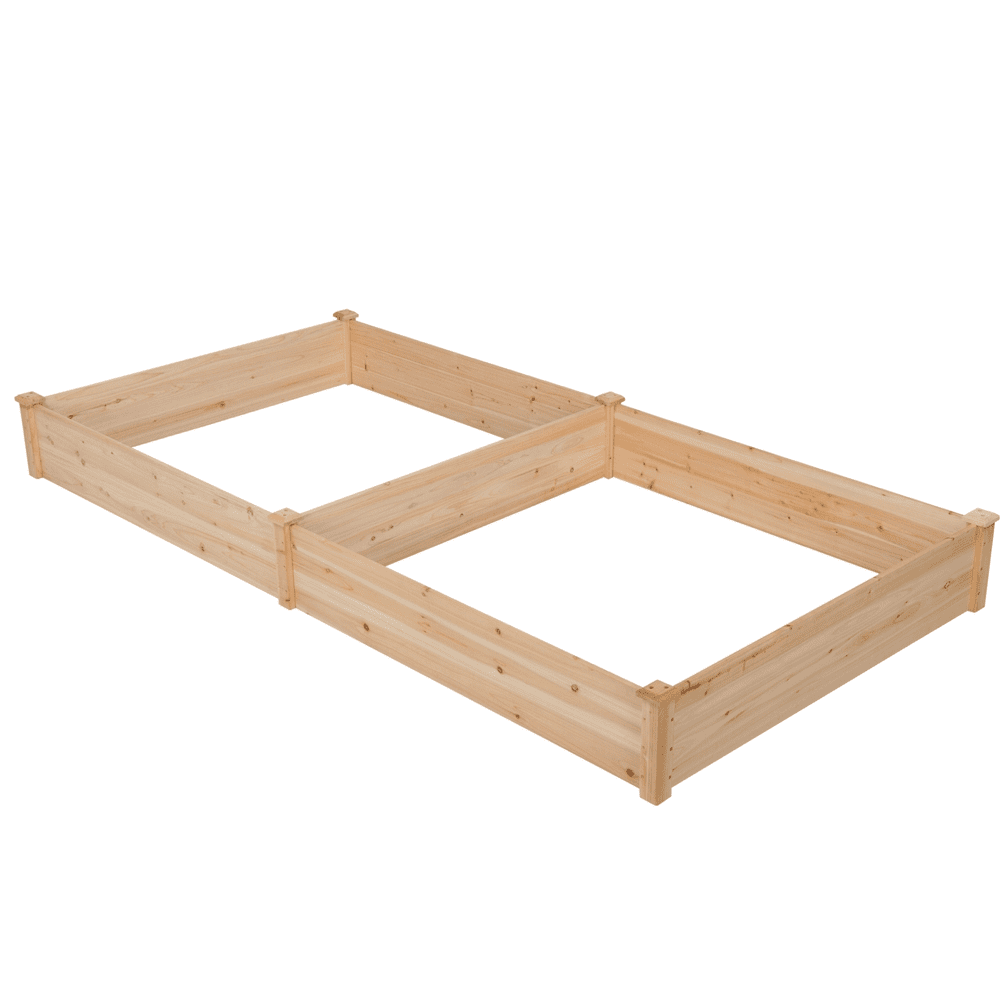 Yaheetech Wooden Raised Garden Bed, Natural Wood