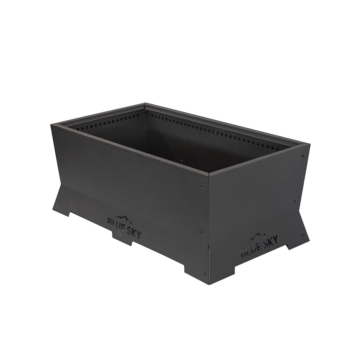 Blue Sky Outdoor Living Rectangle Steel Peak Smokeless Patio Fire Pit, Black