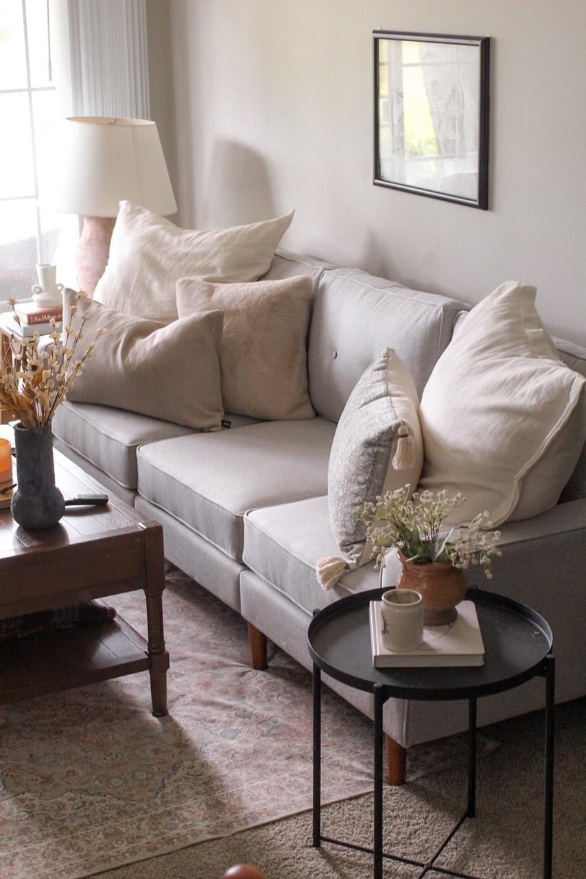 DHP Zion Modular 3-Seater Sofa, Gray Linen