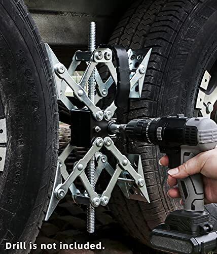 Xshaped Rv Stabilizer Wheel Chock allow Drill Adjust Dual Axel Rv Travel Trail