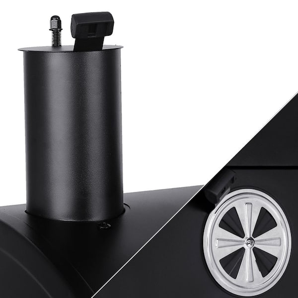 Deluxe 30 in. Charcoal Grill, BBQ Smoker Picnic Camping Patio Backyard Cooking, Black