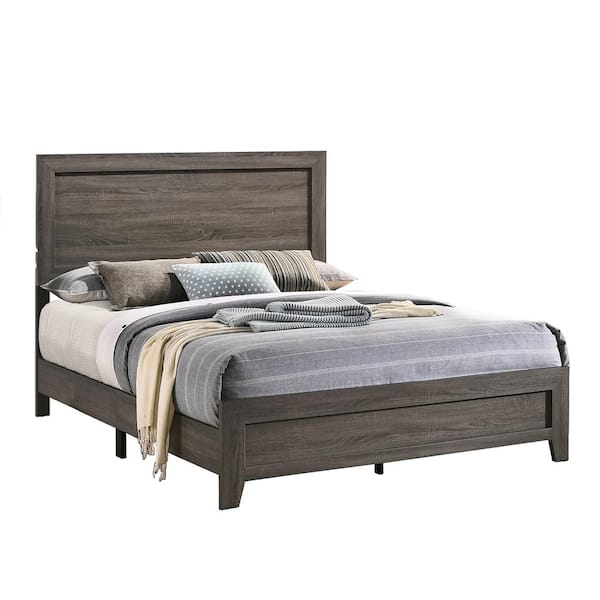 Anastasia Grey Full Panel Bed