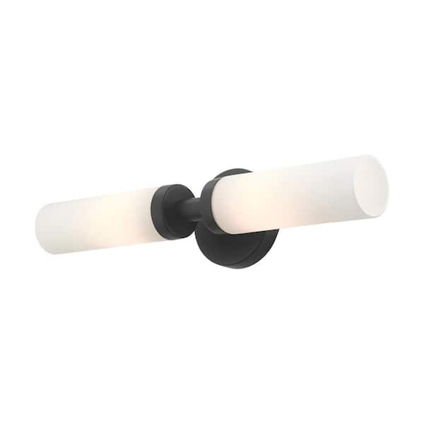 Aspen 2 Light Black ADA Vanity Sconce