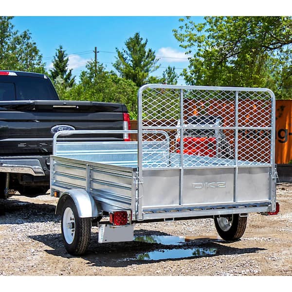 4.5 ft. x 7.5 ft. Single Axle Galvanized Utility Trailer Kit with Drive-Up Gate