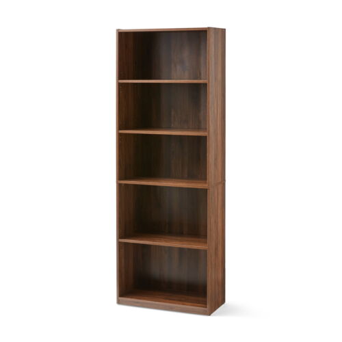 Mainstays 5 Shelf Adjustable Shelf Bookcase, Oak