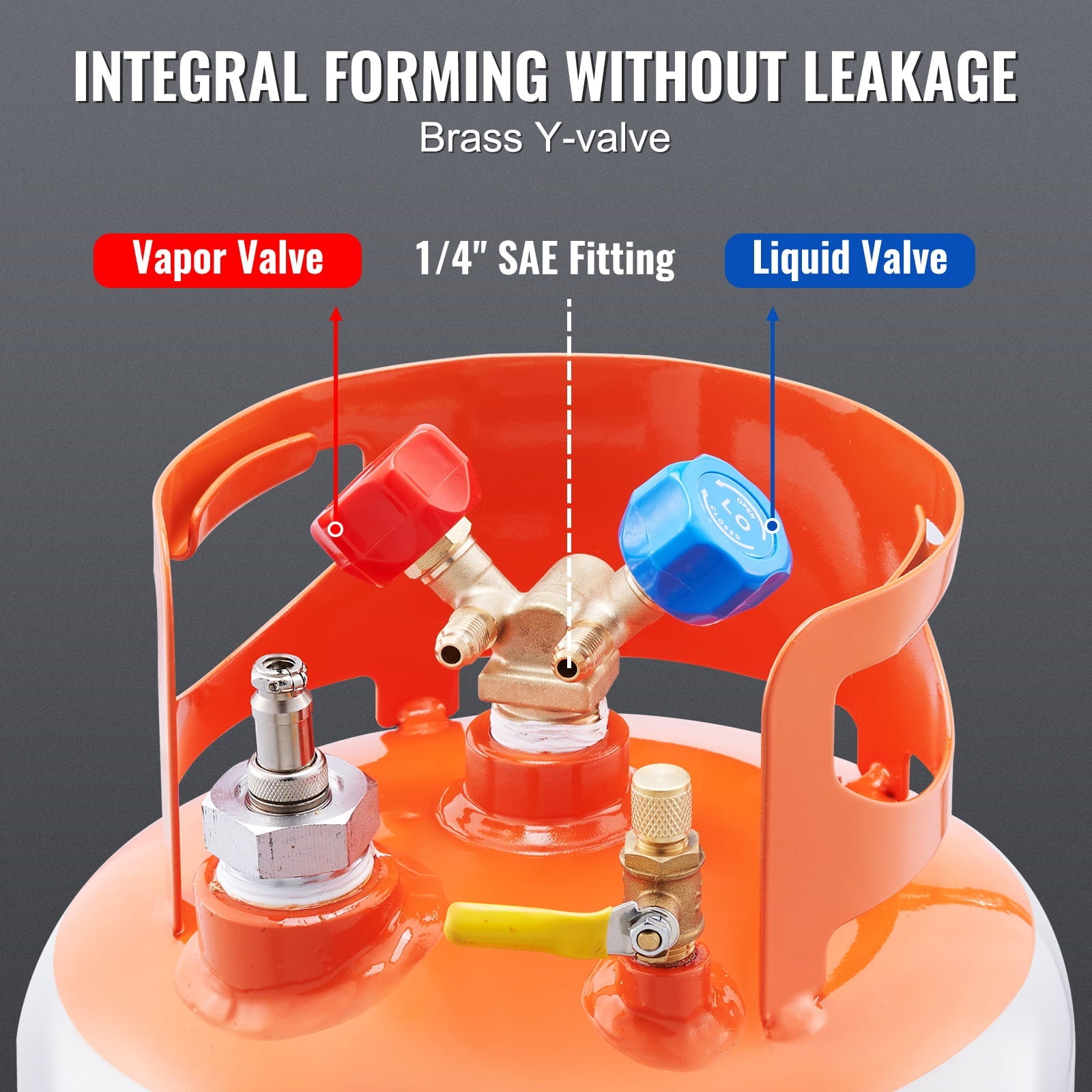 BENTISM Refrigerant Recovery Reclaim 30lb Cylinder Tank with Floating Switch