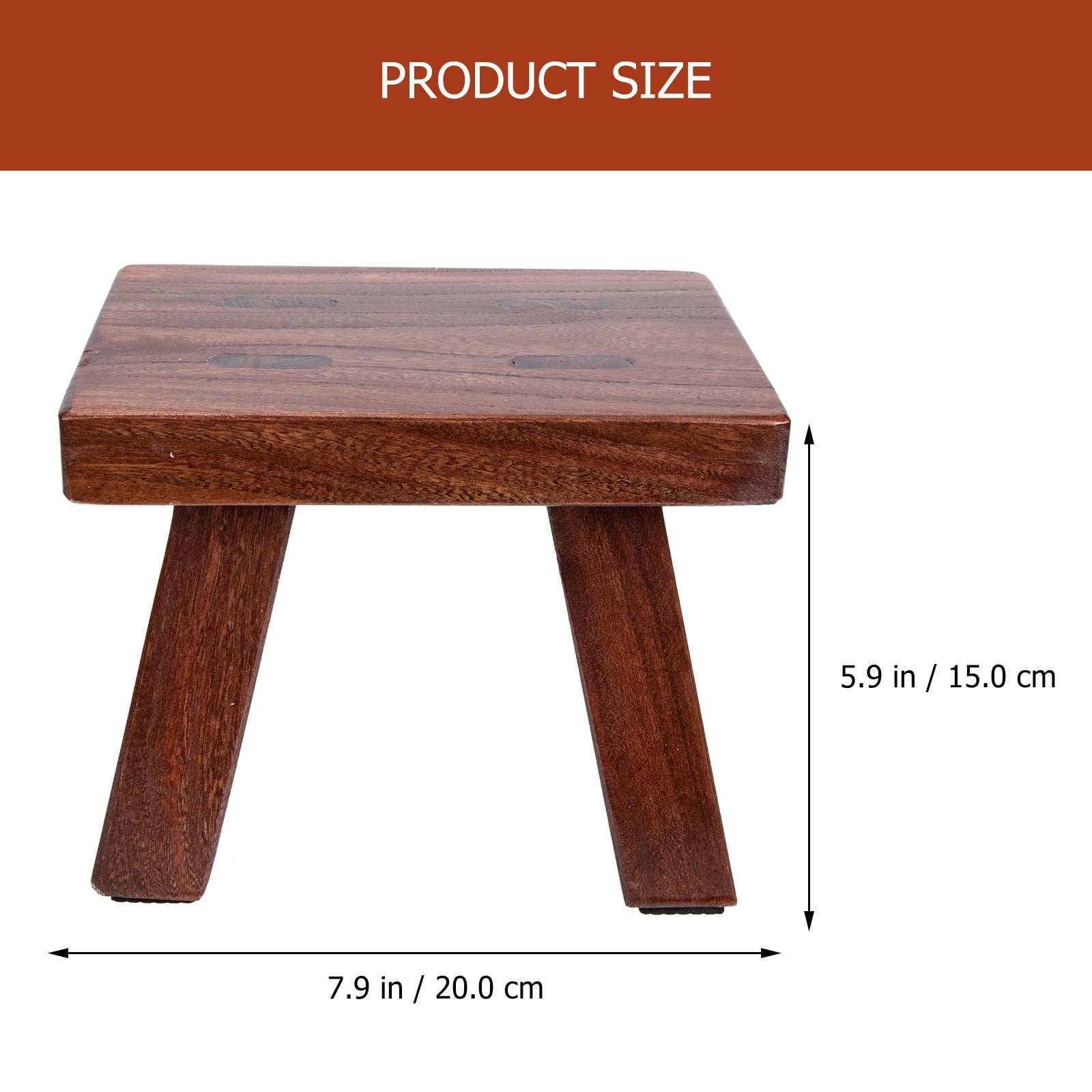 Frcolor Stool Step Wooden Kids Foot Kitchen Bathroom Stools Wood Rest Small Garden Footstool Stepping Toilet Rustic Potty