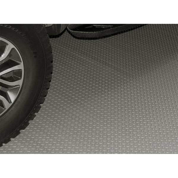 7.5 ft. x 22 ft. Pewter Textured PVC X-Large Car Mat