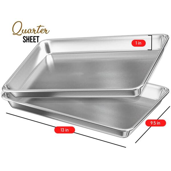 Aluminum Quarter Sheet Baking Pan Size, Steel Nonstick Cookie sheet, Size 9 in. x 13 in.