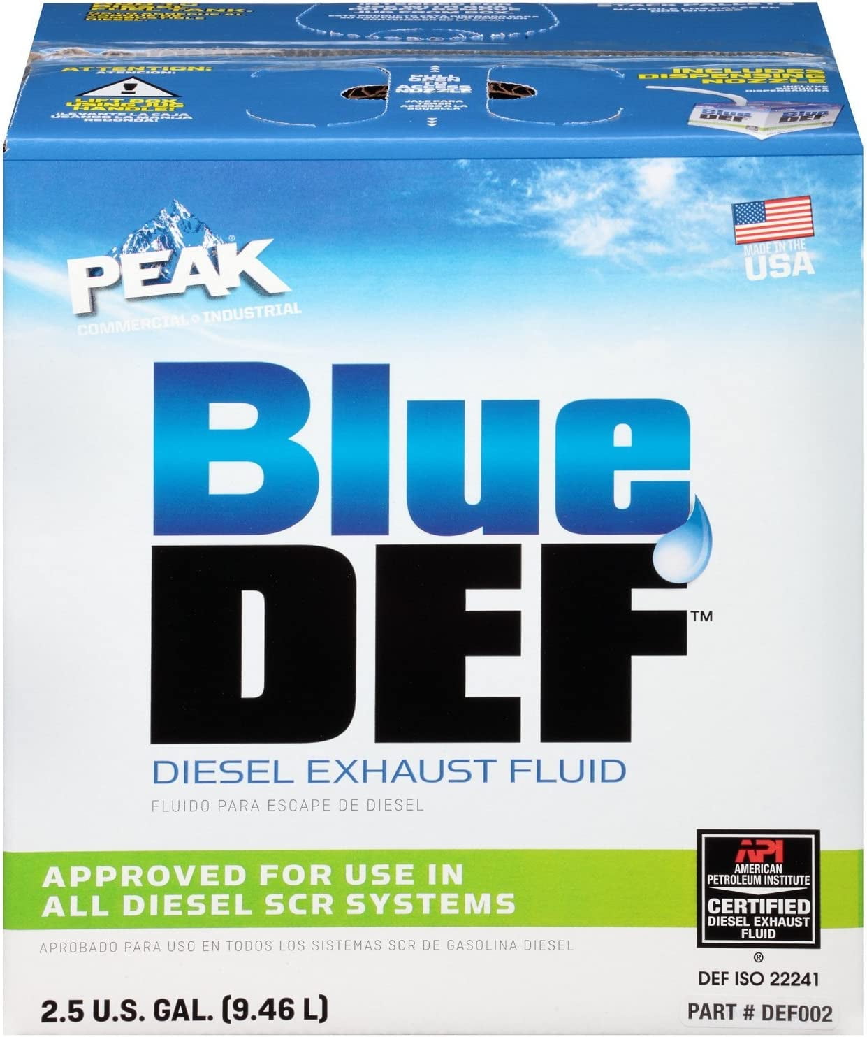 BlueDEF DEF002 Diesel Exhaust Fluid - 2.5 Gallon Jug, (40 Pack)