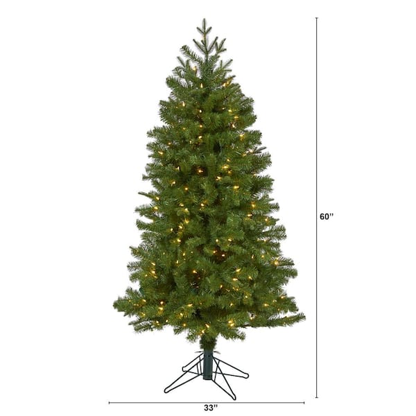 5 ft. Pre-Lit Vancouver Spruce Artificial Christmas Tree with 200 Warm White Lights