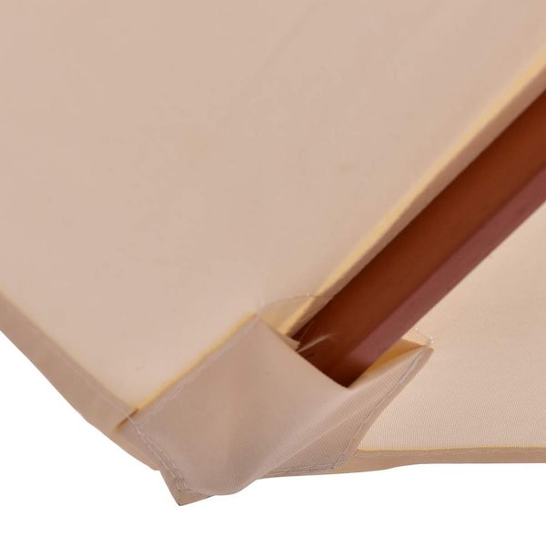 Rectangular Wood Kids Picnic Table with Bench and Umbrella (4-Seat)