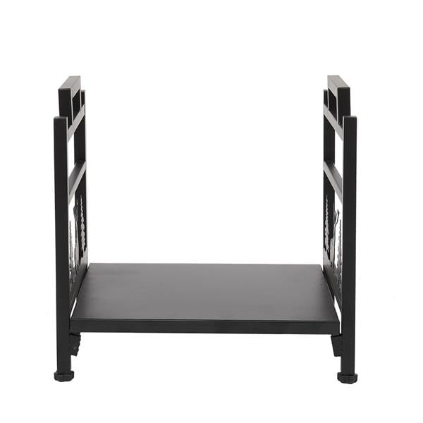 Hottest Small Firewood Rack Holder for Indoor Fireplace, Single-Tier Fire Wood Log Storage Stacker Stand for Outdoor Patio, Black