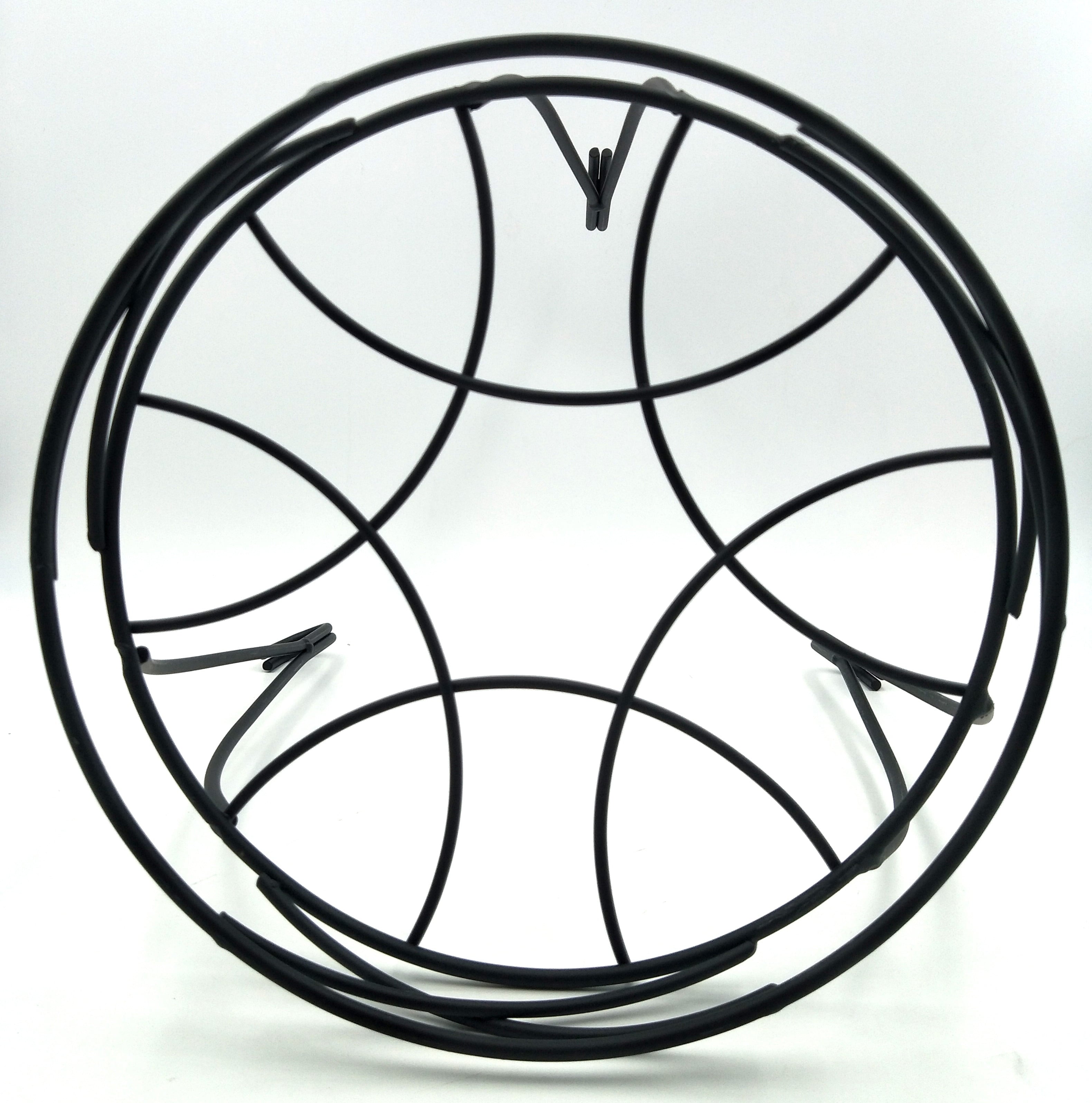 13IN Mainstays Round Matte Black Metal Plant Stand