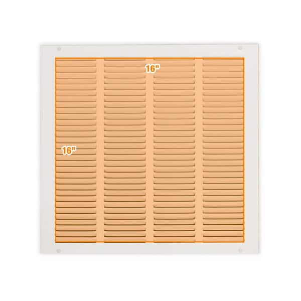 16 in. x 16 in. Steel Return Air Grille in White