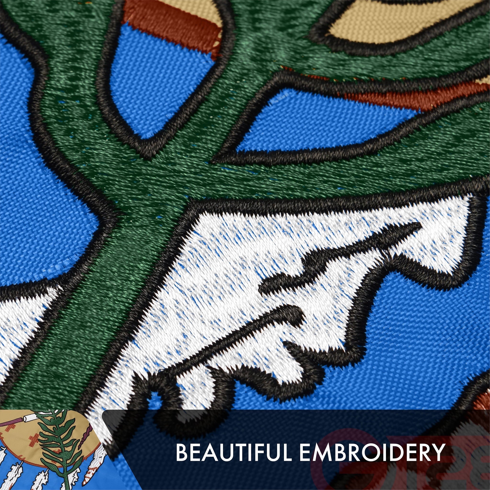 G128 Combo Pack: American USA Flag ToughWeave Series 3x5 Ft Single Sided & Oklahoma OK State Flag Double Sided 3x5 Ft Double ToughWeave Series | Both Embroidered Polyester, Brass Grommets