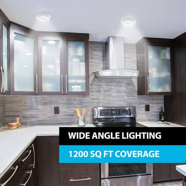 Ceiling Light 7.13 in. White 34 Integrated LED 300-Lumens Flush Mount Light (2-Pack)