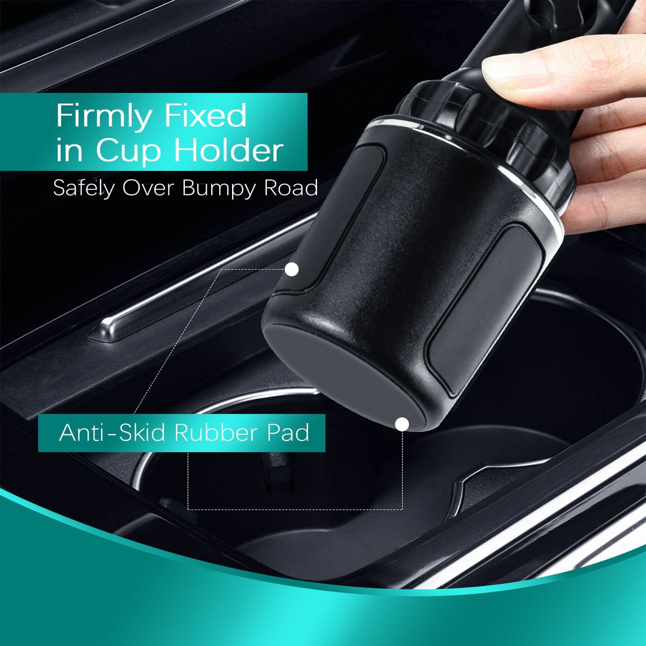 Cup Holder Phone Mount, Upgraded Long Neck Never Shake Heavy Duty Cup Base Car Phone Holder Cradle Car Mount for iPhone 14 Pro/XR/XS Max/X/8/7 Plus/6s/Samsung S10/Note 9/S8 Plus/S7,GPS etc