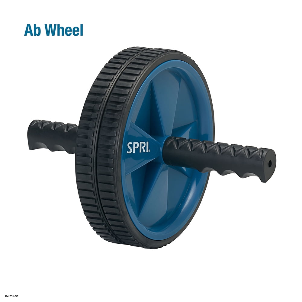 SPRI Home Gym Essentials Kit, Includes Jump Rope, Push-up Bars, Ab Wheel and Medium Resistance Tube