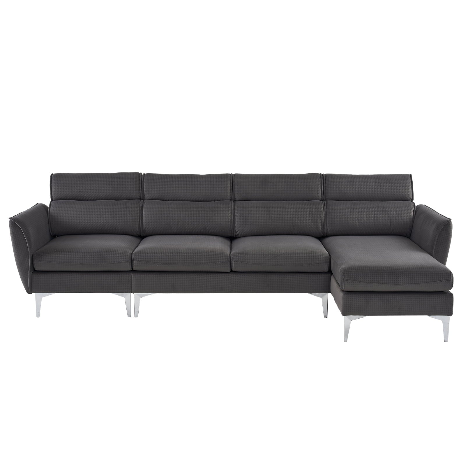 Ktaxon L Shape Sectional Sofa with Reversible Chaise, 112