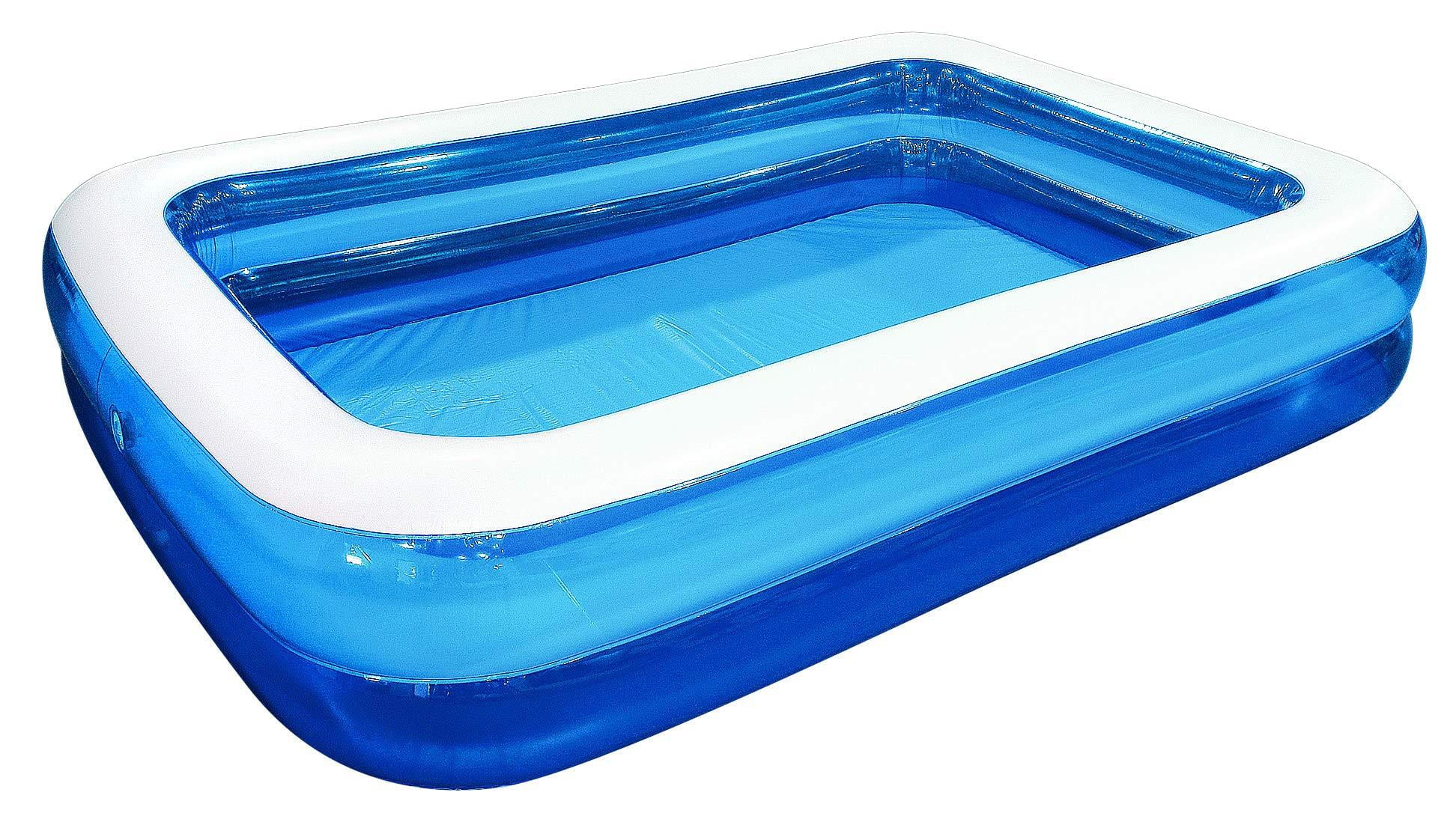 Jilong Giant Inflatable Kiddie Pool - Family and Kids Inflatable Rectangular Pool - 10 Feet Long (120 X 72 X 20)