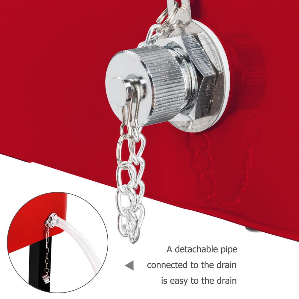 iTopRoad 80QT Cooler Cart Rolling Party Iron Spray Ice Chest Patio Warm Shelf Red