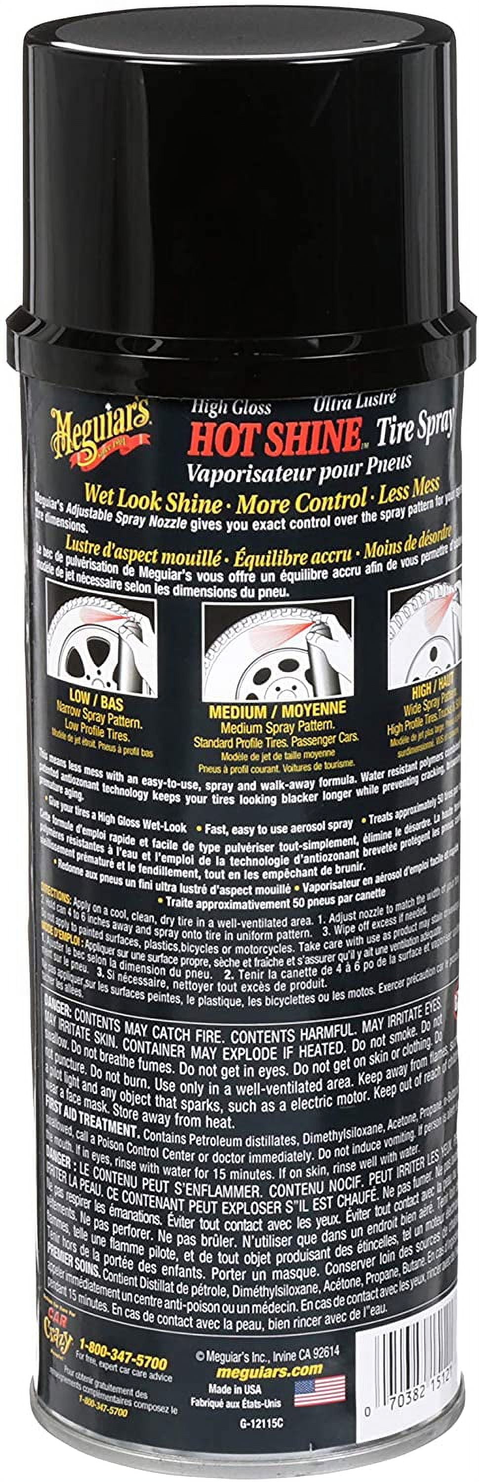 Meguiar's G13815 Hot Shine High Gloss Tire Coating - 15 oz. 2 Pack