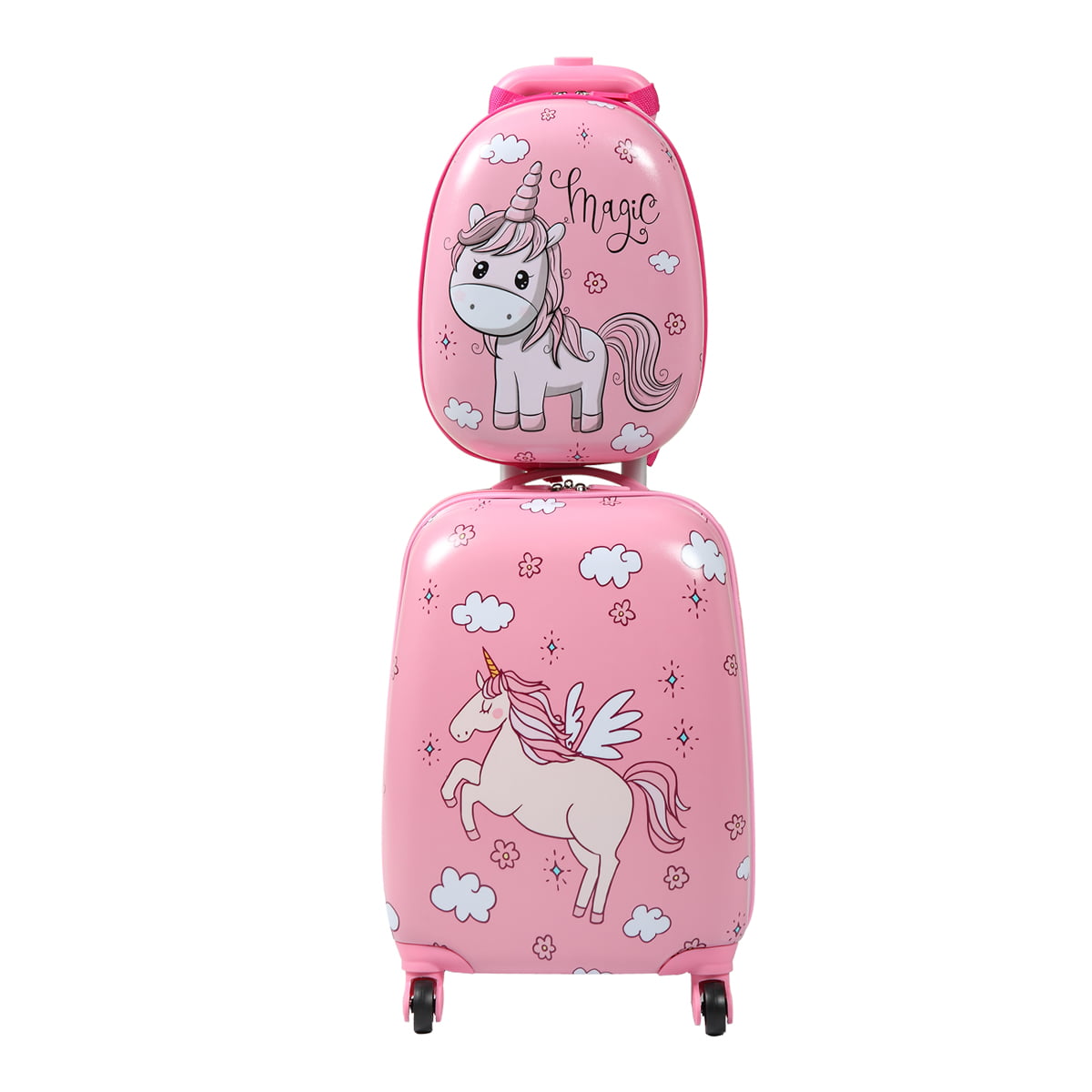 TOBBI 2 PC Kids Carry-on Luggage Set 12
