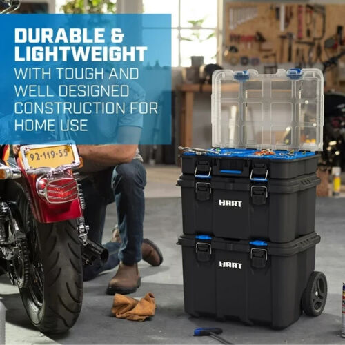 HART Stack System Mobile Tool Box Storage and Organization Fits 7 Parts Modular