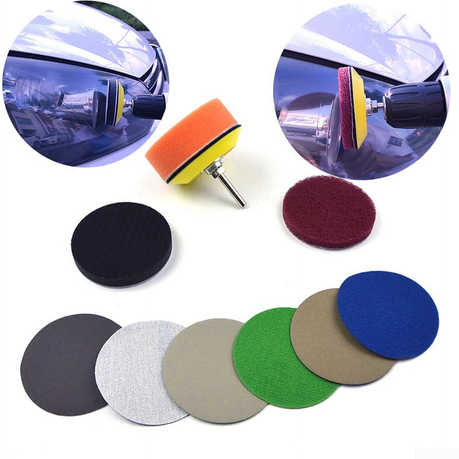 UHUSE 3inch Automotive Polishing Set Headlight Repairing Kit Sandpaper Scouring Cloth